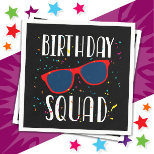 Serviette En Papier Équipe d'anniversaire du cool Fun Matching Group