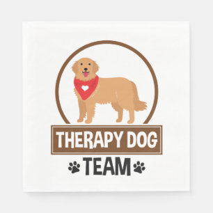 Serviette En Papier Équipe de chien thérapeutique