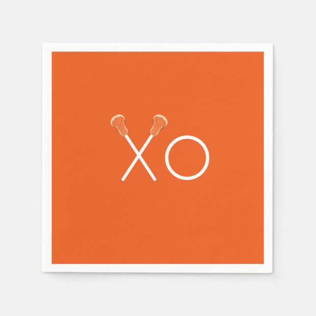 Serviette En Papier Équipe de crosse Orange (Devant)