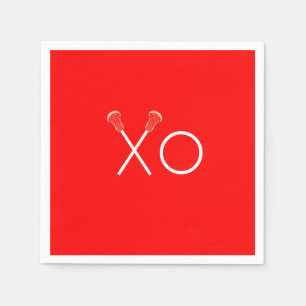 Serviette En Papier Équipe de crosse Rouge