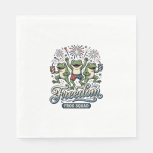 Serviette En Papier Équipe de grenouille de liberté conception de chem