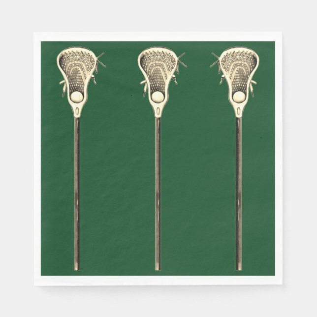 Serviette En Papier Équipe de Lacrosse (Devant)