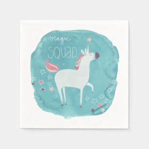 Serviette En Papier Équipe de licorne magique