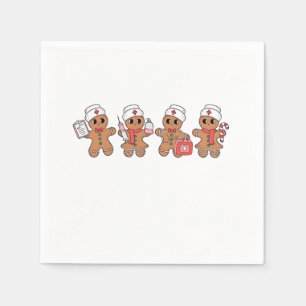 Serviette En Papier Équipe de Noël Père Noël Gingerpain d'épice