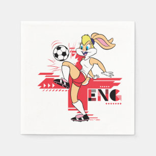 Serviette En Papier Équipe Lola Bunny Angleterre Graphique de football