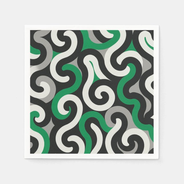 Serviette En Papier Équipe verte (Devant)