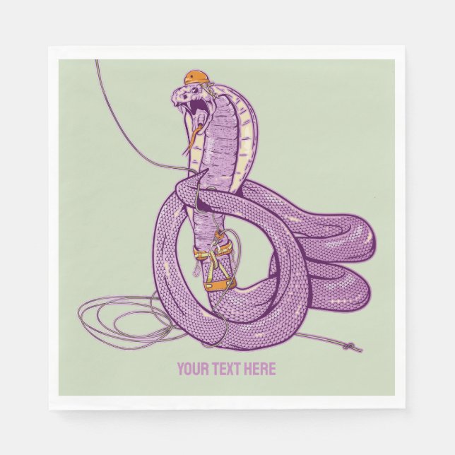 Serviette En Papier Escalade King Cobra Snake Rock (Devant)