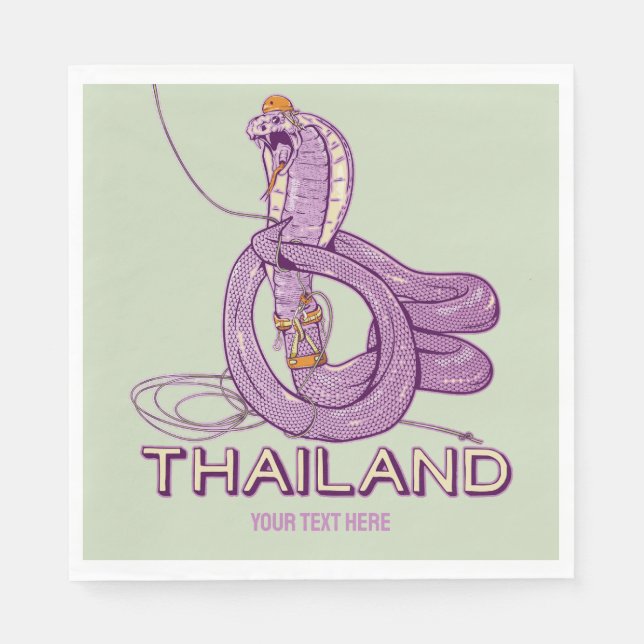 Serviette En Papier Escalade Snake Rock Thaïlande (Devant)