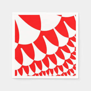 Serviette En Papier Escaliers rouges et blancs