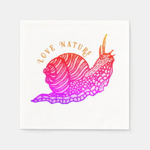 Serviette En Papier Escargot dans le style graphique