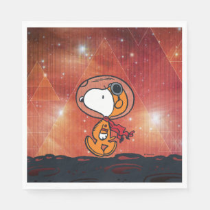 Serviette En Papier ESPACE   Snoopy Geometry Moon Walk