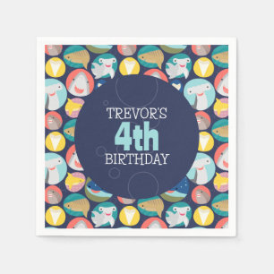 Serviette En Papier Espèces de requins mignons