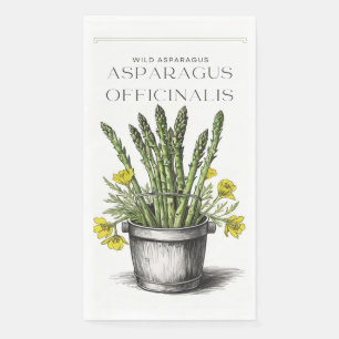 Serviette En Papier Esquisse d'Asperges sauvages : inspirée de la natu