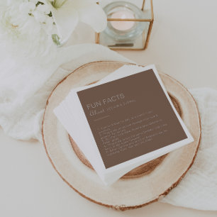 Serviette En Papier Essais minimalistes en soirée Brown Fun Facts Mari