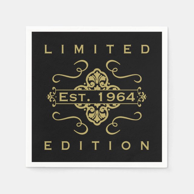 Serviette En Papier Est. 1964 60e anniversaire (Devant)