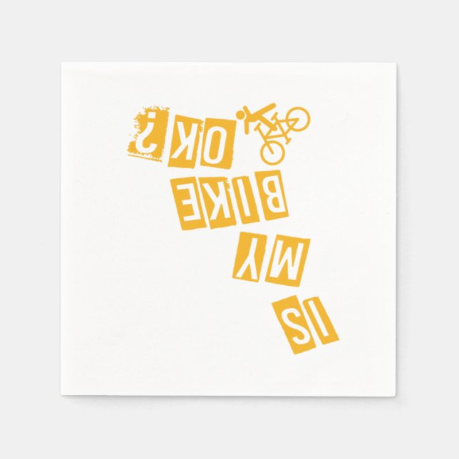 Serviette En Papier Est Mon Vélo Ok Cyclisme BMX MTB Vélo Cadeau (Devant)