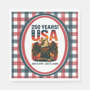 Serviette En Papier États-Unis 250 ans – Aigle américain patriotique 4