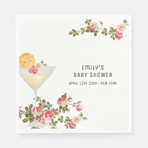 Serviette En Papier Été Floral Brunch Bubbly Champagne Baby shower