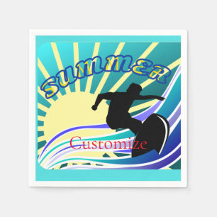 Serviette En Papier Été Surf Fun Thunder_Cove
