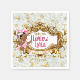 Serviette En Papier Ethnic Princess Pink Elegant Baby shower