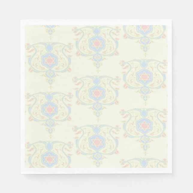 Serviette En Papier Étoile de David Mariage Napkin (Devant)