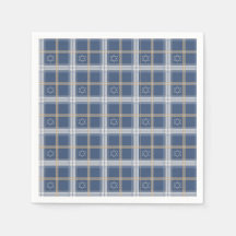 Étoile de David Tartan Bleu