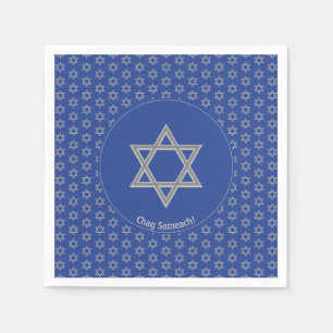 Serviette En Papier ETOILE MOYENNE Bleue Personnalisable DAVID Papier