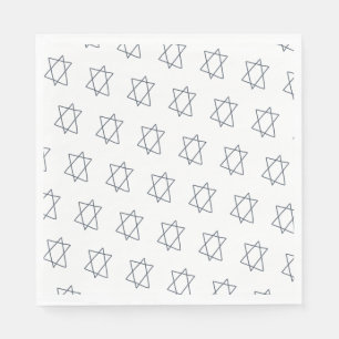 Serviette En Papier Étoile simple de David B'nai Bat Bar Mitzvah juif