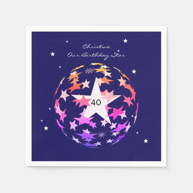 Serviette En Papier Étoiles (Devant)