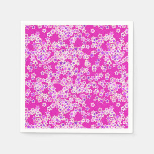 Serviette En Papier Étoiles, nuances lilas contre magenta