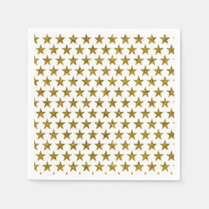 Serviette En Papier Étoiles pailletées or