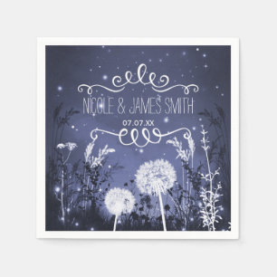 Serviette En Papier Étoiles Sky Twilight Enchantées & Mariage Foliage