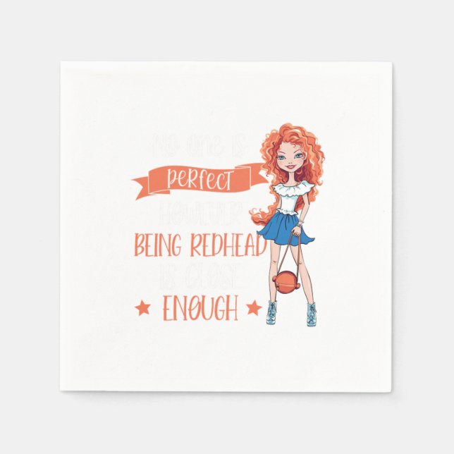 Serviette En Papier Être Redhead Est Parfait Red Hair Ginger Redheads (Devant)