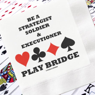 Serviette En Papier Être un stratège Soldat & Exécutif Play Bridge