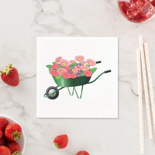 Serviette En Papier Étrier Plein De Fleurs Papier Serviettes (Créateur téléchargé)
