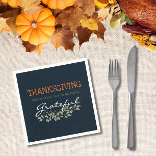 Serviette En Papier Eucalyptus moderne se sentant Gratuit Thanksgiving