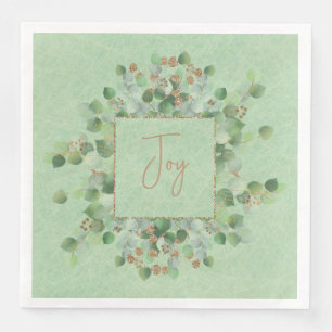 Serviette En Papier Eucalyptus vert Parties scintillant Sparkle Sage B