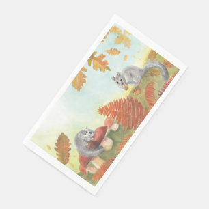 Serviette En Papier European Fat Dormouse Glis glis in Nature