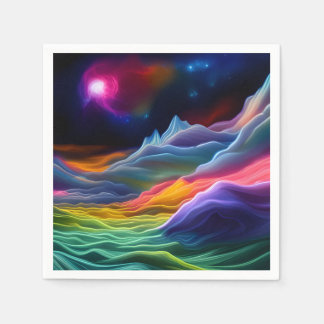 Serviette En Papier Évasion de l'espace Imaginaire