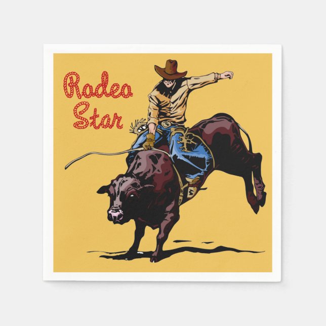 Serviette En Papier Événements de rodéo Western Party Napkins (Devant)