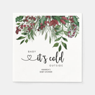 Serviette En Papier Evergreen Bébé il fait froid dehors