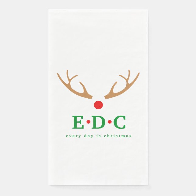 Serviette En Papier Every Day is Christmas Guest Towels (Devant)