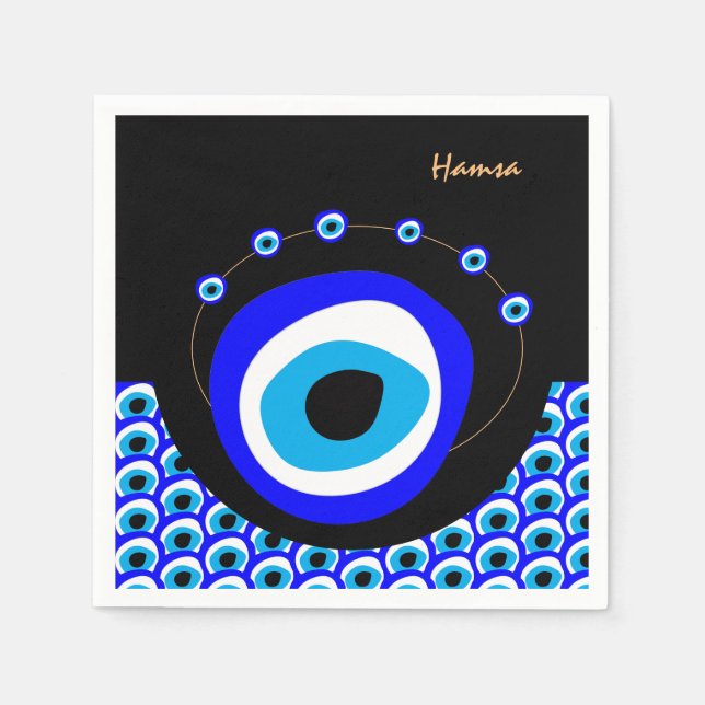 Serviette En Papier Evil Eye Talisman & arabe Amulet /turc, grec (Devant)