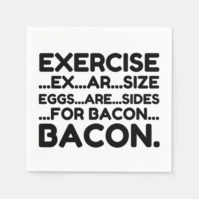 Serviette En Papier Exercice Bacon (Devant)