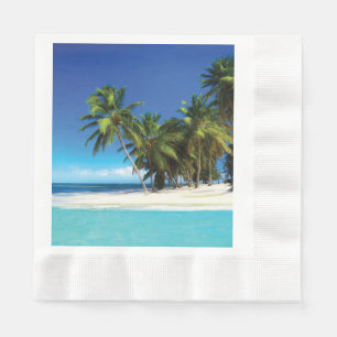 Serviette En Papier Exotic beach throw pillow