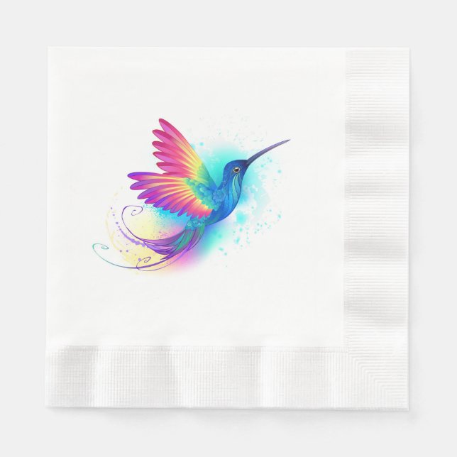 Serviette En Papier Exotic Rainbow Hummingbird (Devant)