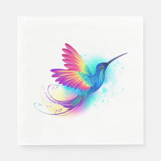 Serviette En Papier Exotic Rainbow Hummingbird (Devant)