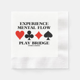 Serviette En Papier Expérimentez le Flux Mental Jouez au Bridge 4 Coul