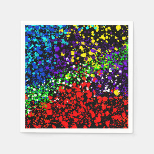 Serviette En Papier Explosion de couleur points de peinture colorés mo