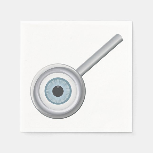 Serviette En Papier Eyeball Magnification Verre amusant Inspection des (Devant)